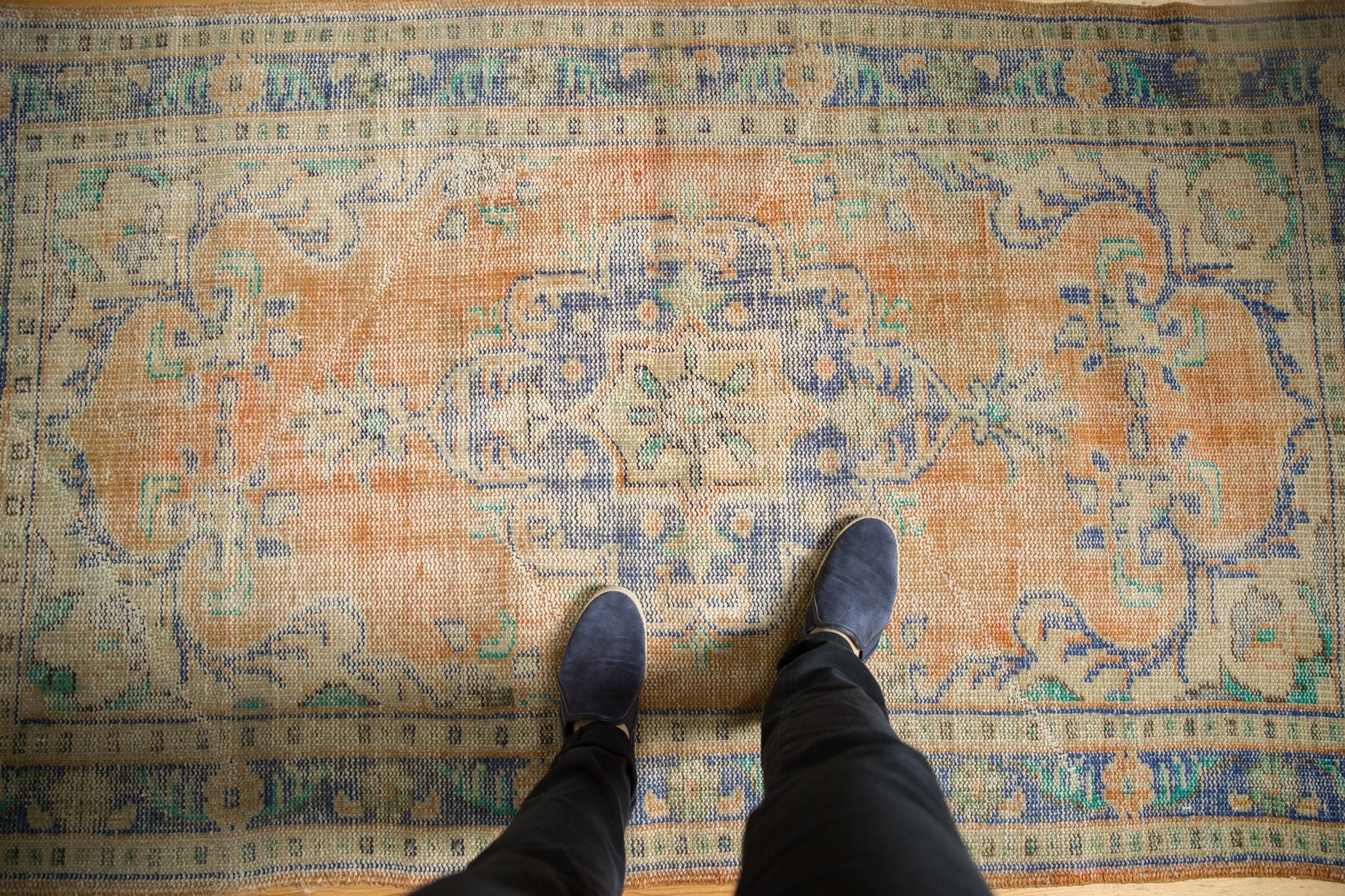 3.5x6.5 Vintage Distressed Oushak Rug // ONH Item 7505 Image 1