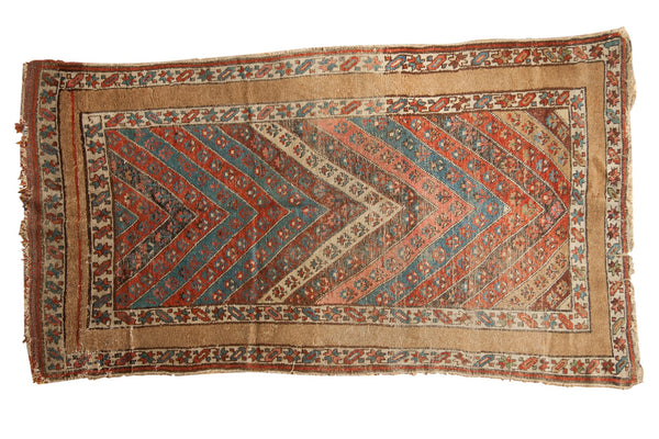 4x7 Antique Kurdish Rug // ONH Item 7506