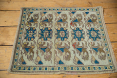 1.5x1.5 Vintage Distressed Oushak Square Rug Mat // ONH Item 7519 Image 2