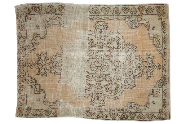 3.5x4.5 Vintage Distressed Oushak Square Rug // ONH Item 7520