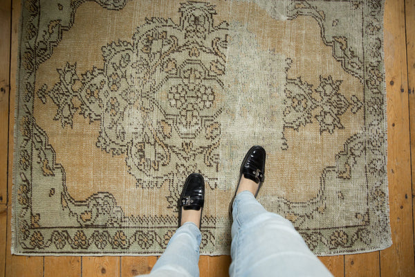 3.5x4.5 Vintage Distressed Oushak Square Rug // ONH Item 7520 Image 1