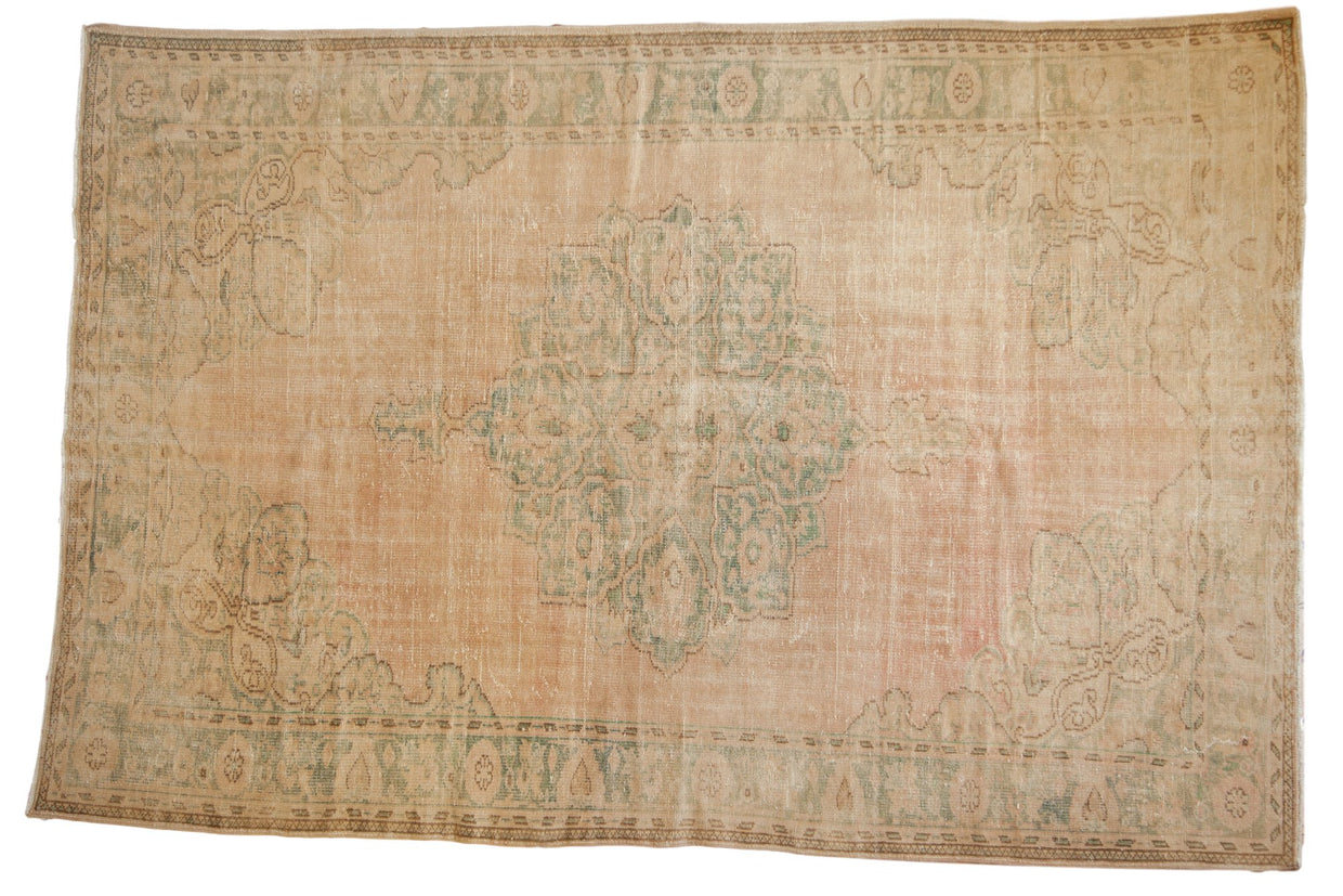 7x10.5 Vintage Distressed Oushak Carpet // ONH Item 7523