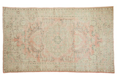 5.5x9.5 Vintage Distressed Oushak Carpet // ONH Item 7542