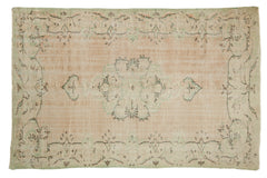 5.5x8.5 Vintage Distressed Oushak Carpet // ONH Item 7543