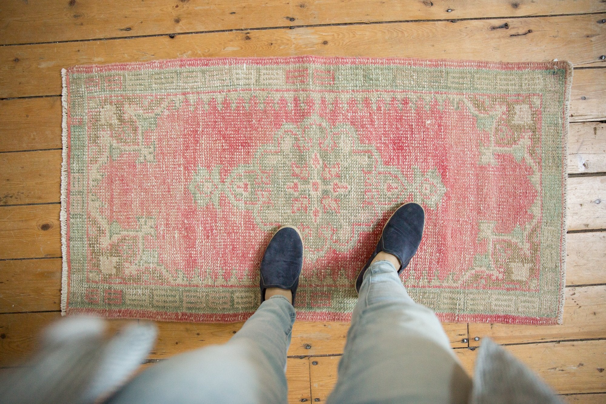 2x4.5 Vintage Distressed Oushak Rug Runner // ONH Item 7546 Image 1