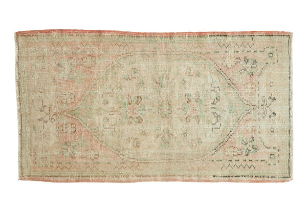 2.5x5 Vintage Distressed Oushak Rug Runner // ONH Item 7549