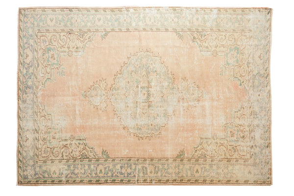 6x9 Vintage Distressed Oushak Carpet // ONH Item 7554