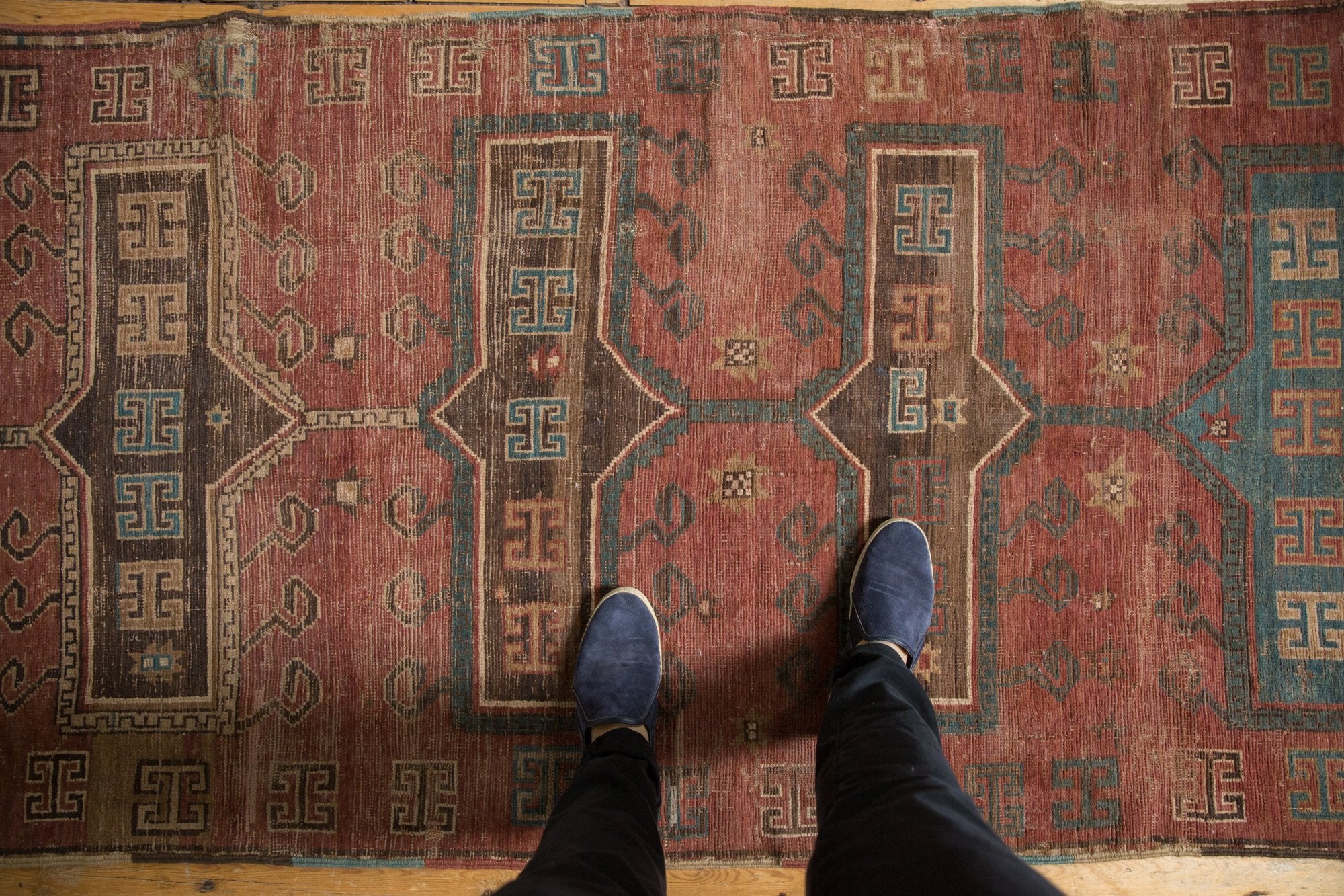 Vintage Fragment Kazak Rug Runner / ONH item 7562 Image 1