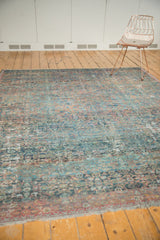 Antique Mahal carpet, Herati design, mostly even wear, localized foundation, sapphire blue, wine red.