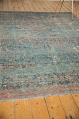 Intricate Herati motif on antique Persian Mahal, showing even wear and visible foundation.