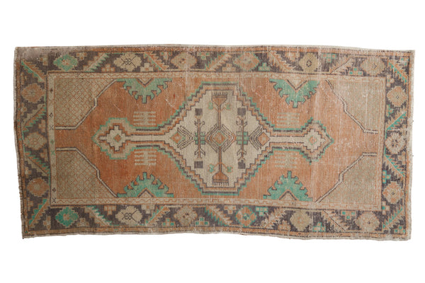 2.5x5 Vintage Distressed Oushak Rug Runner // ONH Item 7573