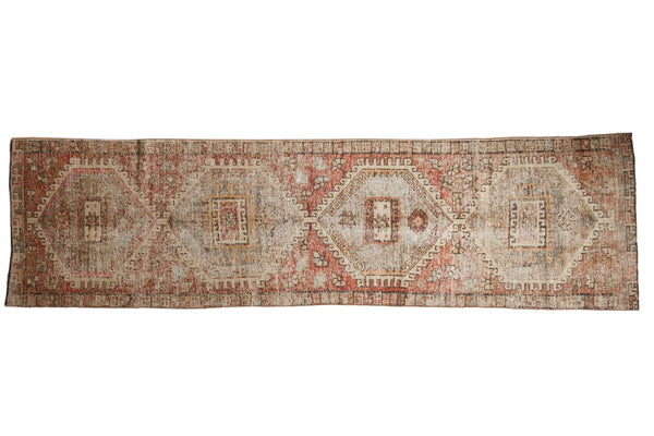 3.5x12 Vintage Distressed Oushak Rug Runner // ONH Item 7574