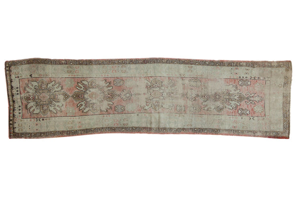 3x10.5 Vintage Distressed Oushak Rug Runner // ONH Item 7577