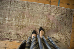 3x9 Vintage Distressed Oushak Rug Runner // ONH Item 7579 Image 1