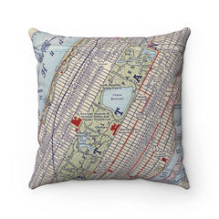Central Park NYC Map Pillow // ONH Item 7604