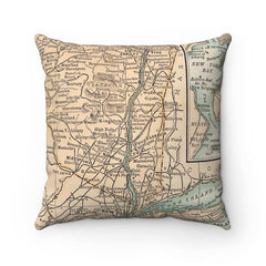 Hudson Valley NY Map Pillow // ONH Item 7605