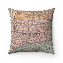Connecticut Map Pillow // ONH Item 7607