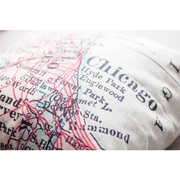 Connecticut Map Pillow // ONH Item 7607 Image 1