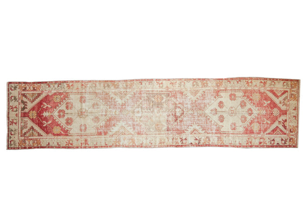 2.5x11 Vintage Distressed Oushak Rug Runner // ONH Item 7618