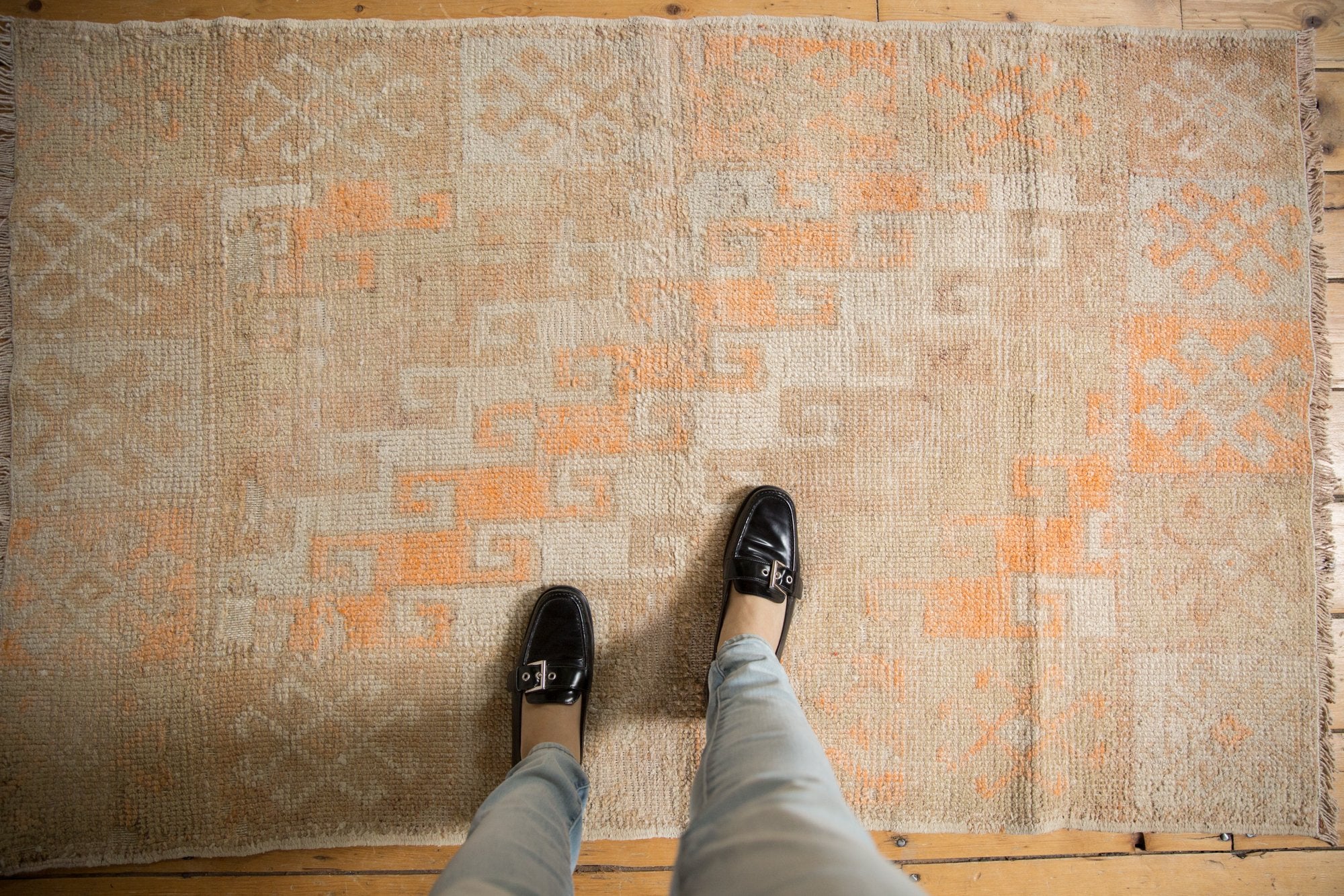 3.5x5.5 Vintage Distressed Oushak Rug // ONH Item 7619 Image 1