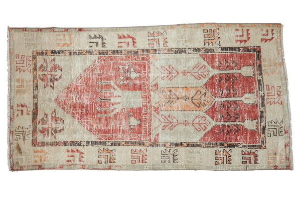 2.5x5 Vintage Distressed Oushak Rug Runner // ONH Item 7629