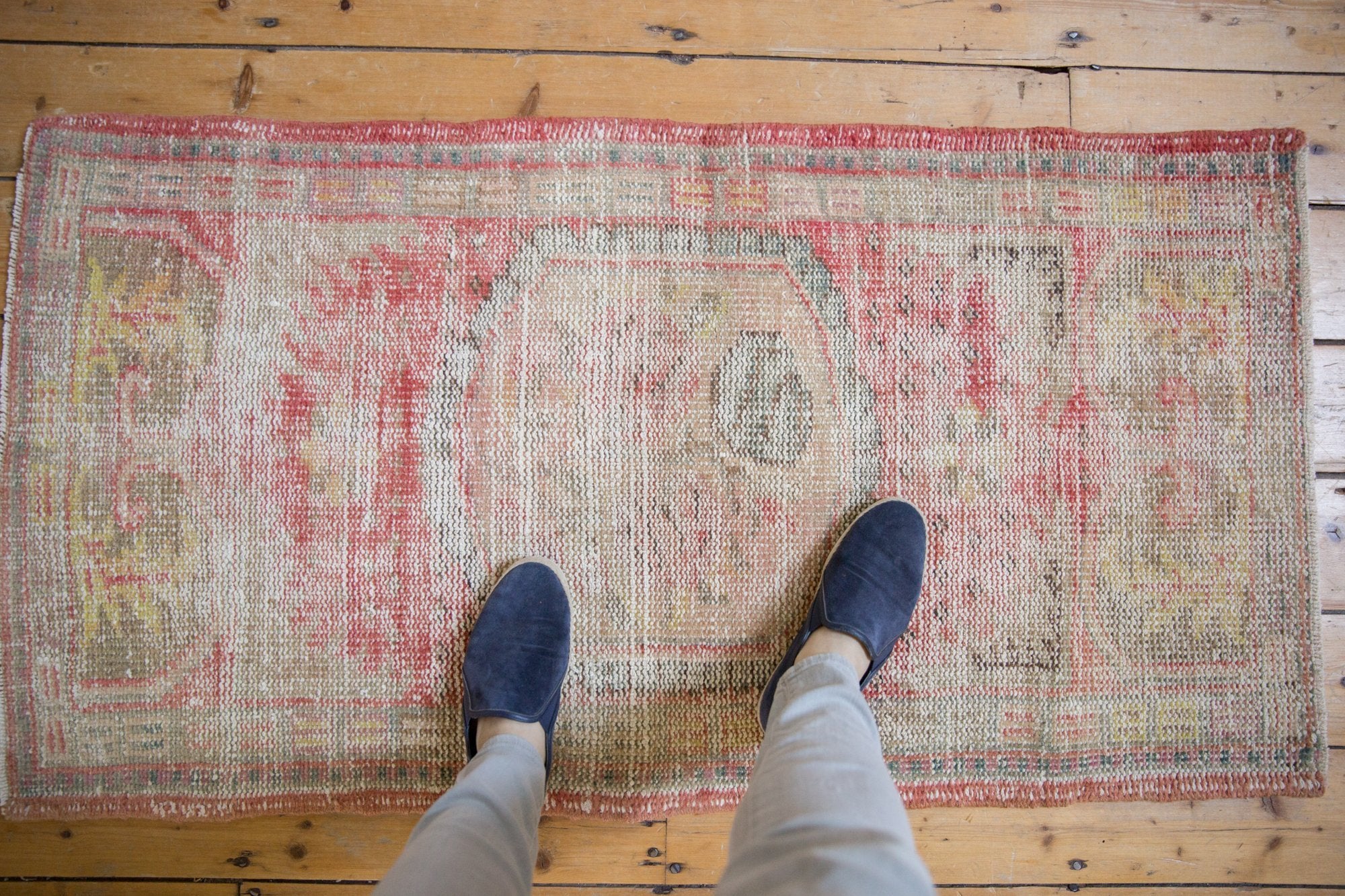 2x4.5 Vintage Distressed Oushak Rug Runner // ONH Item 7642 Image 1