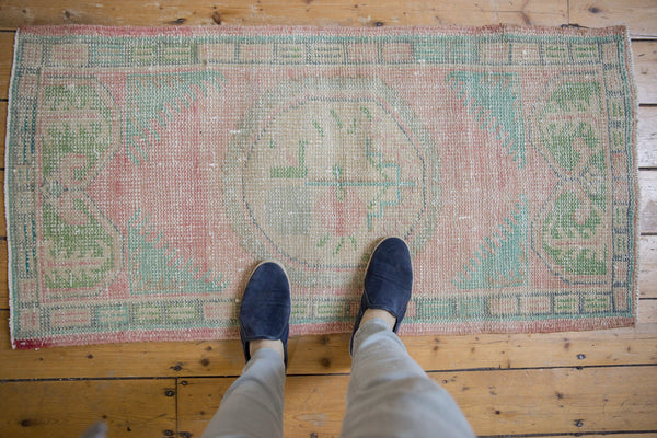 2x4.5 Vintage Distressed Oushak Rug Runner // ONH Item 7646 Image 1