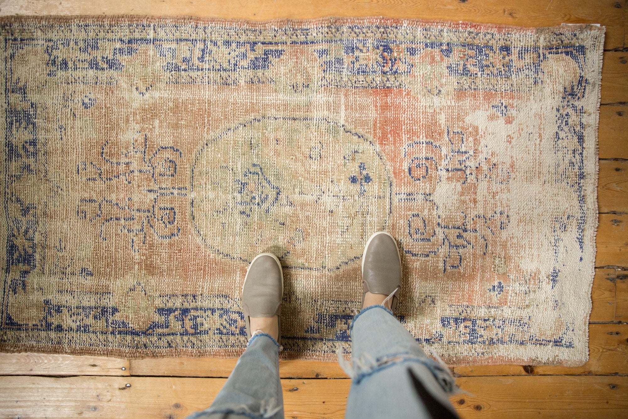 3x5 Vintage Distressed Oushak Rug // ONH Item 7656 Image 1