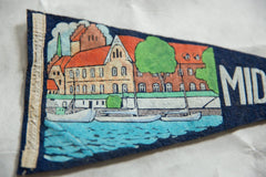 Vintage Middlefart Denmark Felt Flag Pennant // ONH Item 7660 Image 2