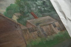 Vintage Barn Landscape Painting // ONH Item 7662 Image 2