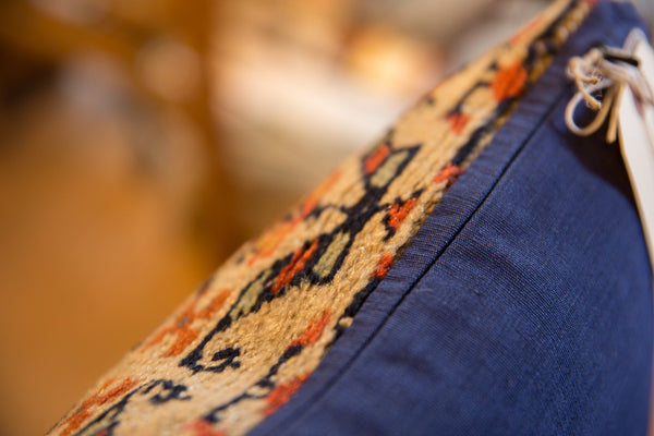 Reclaimed Vintage Rug Fragment Flower Pillow // ONH Item 7675 Image 5