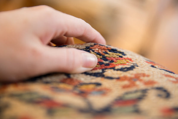 Reclaimed Vintage Rug Fragment Flower Pillow // ONH Item 7675 Image 6