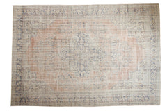 8.5x13 Vintage Distressed Oushak Carpet // ONH Item 7676