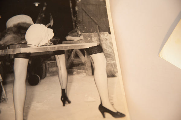 Angled close-up of the vintage Spellbound photograph showing a surreal Dali scene.