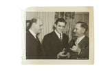 Vintage black and white photograph of David Selznick accepting an award plaque, 10x8.