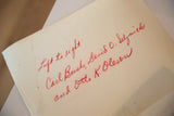 Aged photograph back with red handwritten names: Carl Bush, David Selznick, and Otto Olesen.