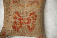 Vintage Turkish Rug Fragment Butterfly 20x20 Pillow // ONH Item 7741 Image 1