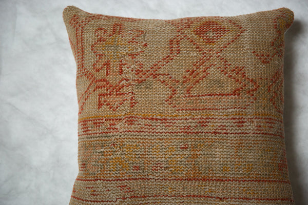 Vintage Turkish Rug Fragment Throw Pillow // ONH Item 7746 Image 1