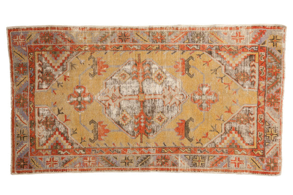 2.5x5 Vintage Distressed Oushak Rug Runner // ONH Item 7748