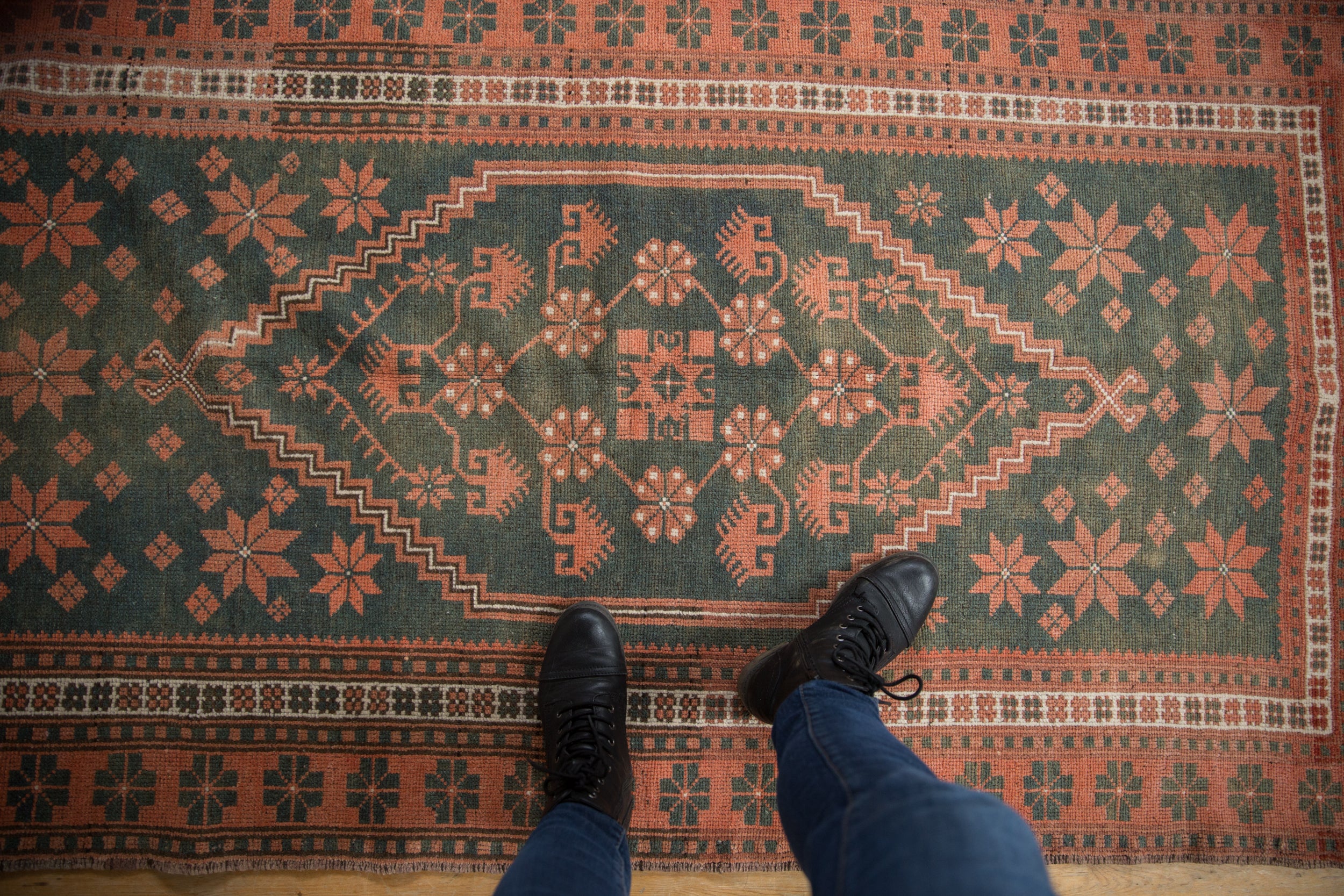 3.5x6.5 Vintage Distressed Oushak Rug // ONH Item 7751 Image 1