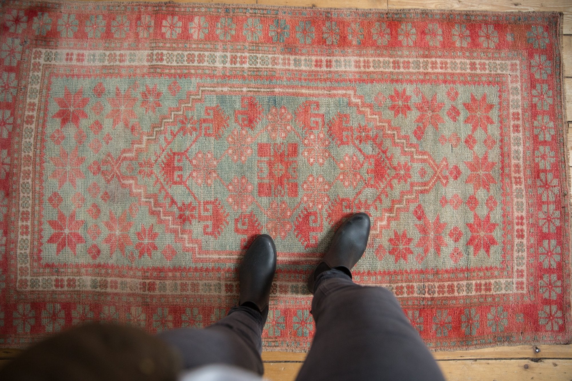 3.5x5.5 Vintage Distressed Oushak Rug // ONH Item 7758 Image 1