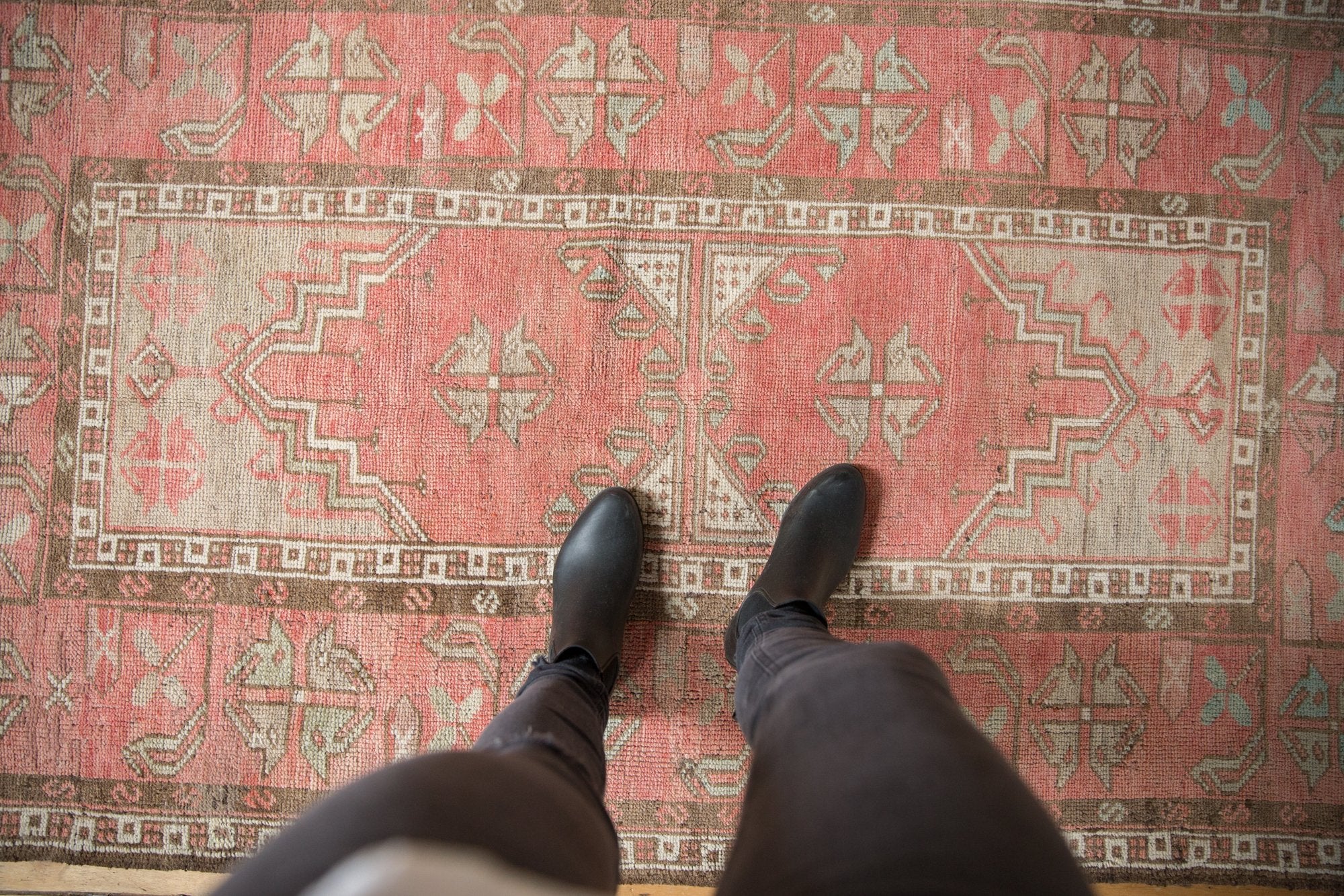 3.5x6.5 Vintage Distressed Oushak Rug // ONH Item 7762 Image 1