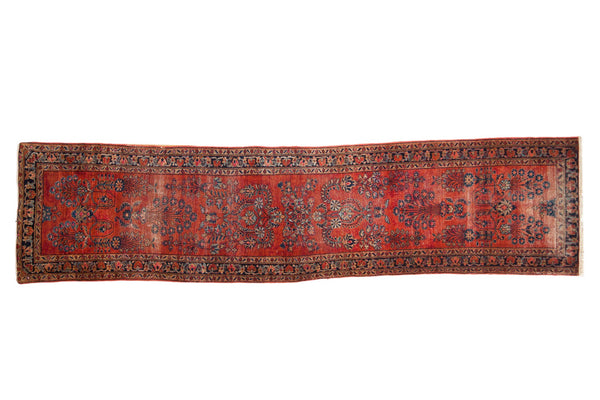 2.5x9.5 Vintage Mohajeran Sarouk Rug Runner // ONH Item 7773
