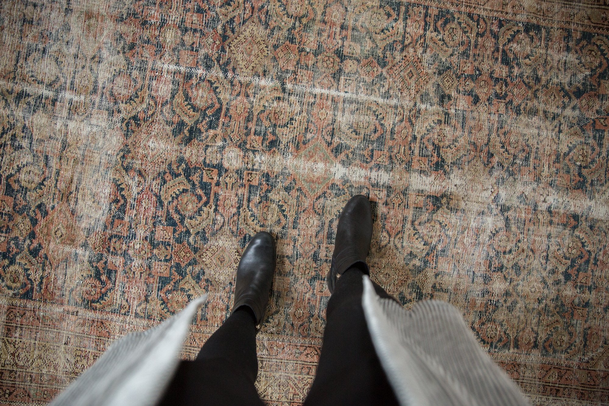 5x11.5 Vintage Distressed Malayer Rug Runner // ONH Item 7774 Image 1