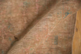 Hand-knotted vintage Kashan carpet's reverse, showing fine weave and consistent knot heads.