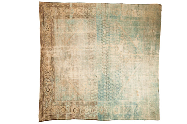 9x9 Vintage Distressed Fragment Mahal Square Carpet // ONH Item 7776