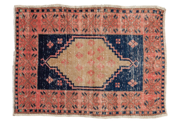 2x3 Vintage Distressed Oushak Rug Mat // ONH Item 7791