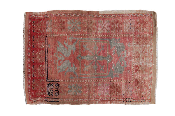 2.5x3.5 Vintage Distressed Oushak Rug // ONH Item 7796