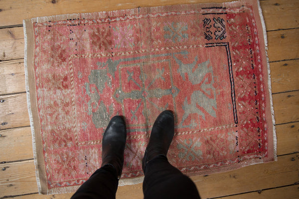 2.5x3.5 Vintage Distressed Oushak Rug // ONH Item 7796 Image 1