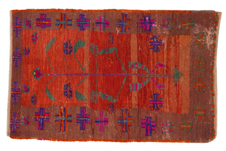 2.5x3.5 Vintage Distressed Oushak Rug // ONH Item 7808